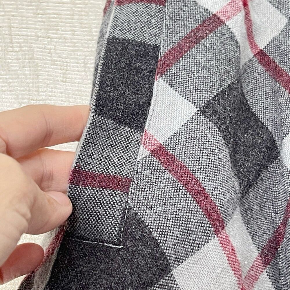 Merona Womens Plaid Tartan Mini Skirt Preppy Wool Blend Work Career Office Sz 12 - Picture 5 of 12